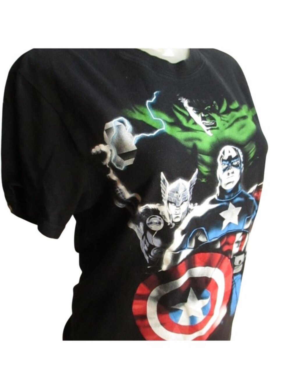 Marvel Avengers Women's Small T-shirt Assemble Mens XS T-Shirt Black S Cotton